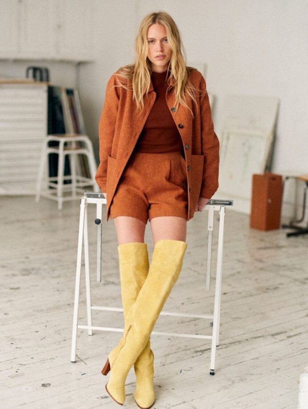 *NWT* [Sezane] Will Jacket In Orange Terracotta, Size M, 100% Wool